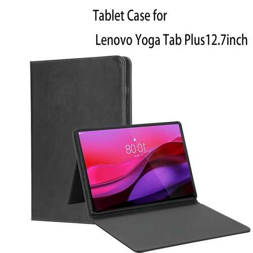 Imagen 2 del producto Funda para tableta Lenovo Yoga Tab Plus de 12,7 pulgadas, funda protectora con función de soporte, a prueba de golpes (cuero PU + cubierta de TPU)