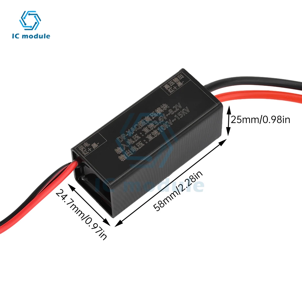 High voltage generator Pulse Arc High Voltage Module Transformer DC High Voltage Package booster module 3V~9V 15KV