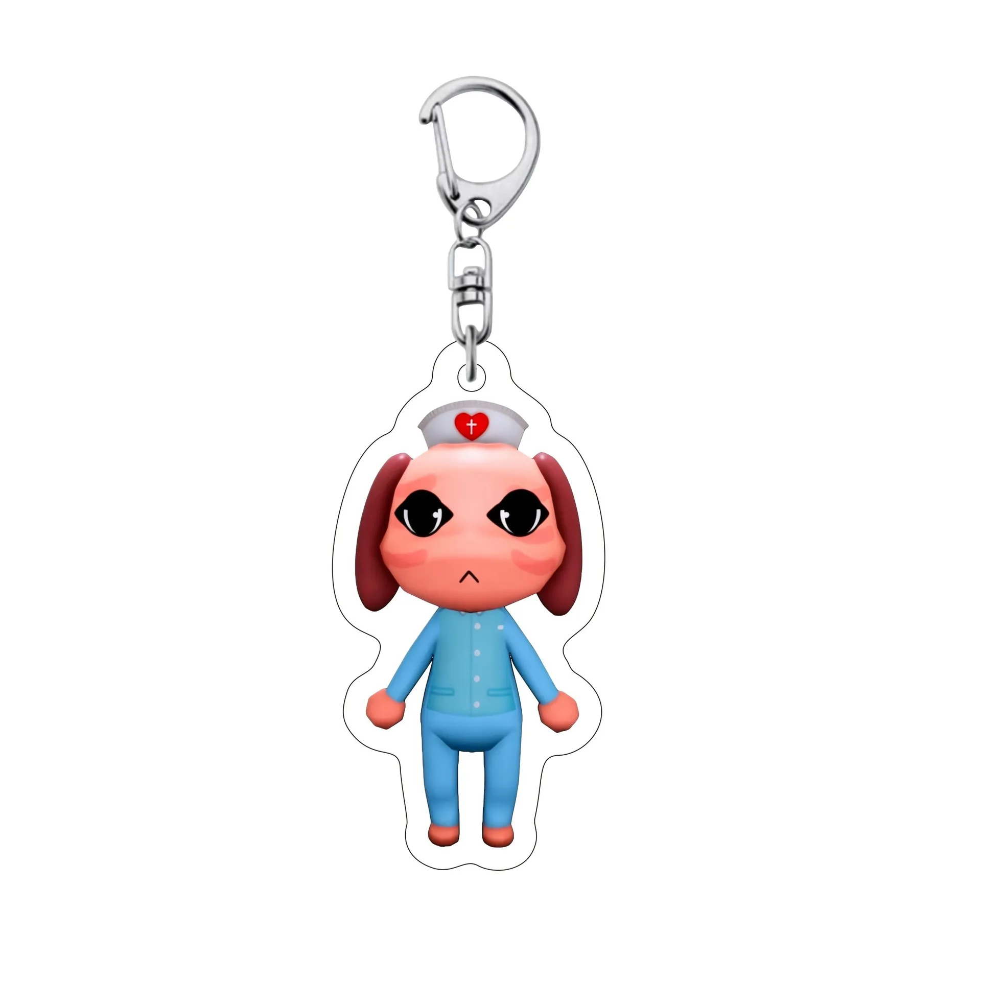 Horror Animal Hospital Character Key Ring Animal Hospital Game Acrylic Keychain Bag Accessories