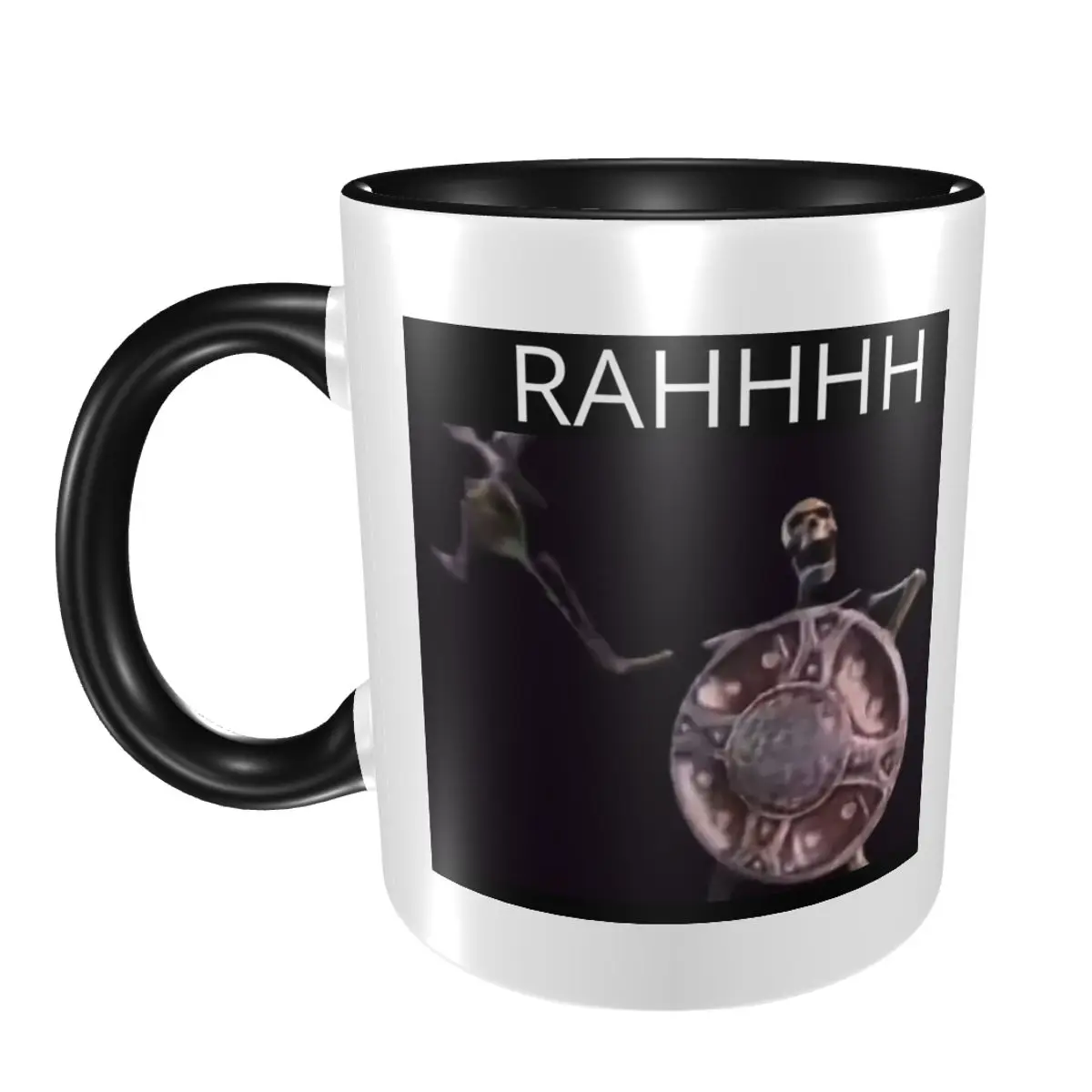 The Elder Scrolls Skyrim Skeleton Meme Rahhhh Mug Funny Ceramic Coffee Cups Tea Mugs Milk Cup Drinkware Gift for Woman Man