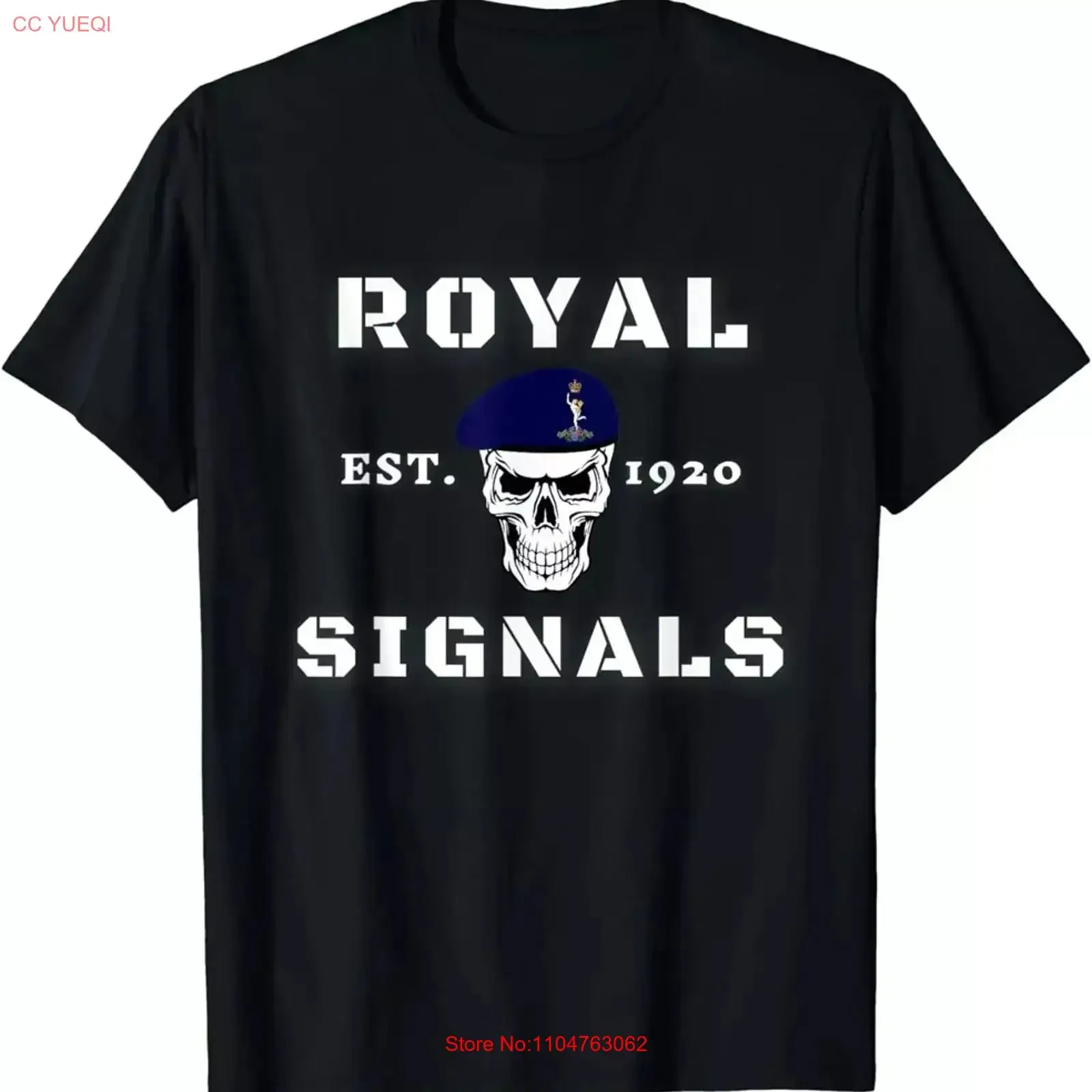 Royal Signals Skull Beret 1920 Corps Of British T Shirt S 5XL vintage Washed Breathable streetwear Unisex graphic Comfortable
