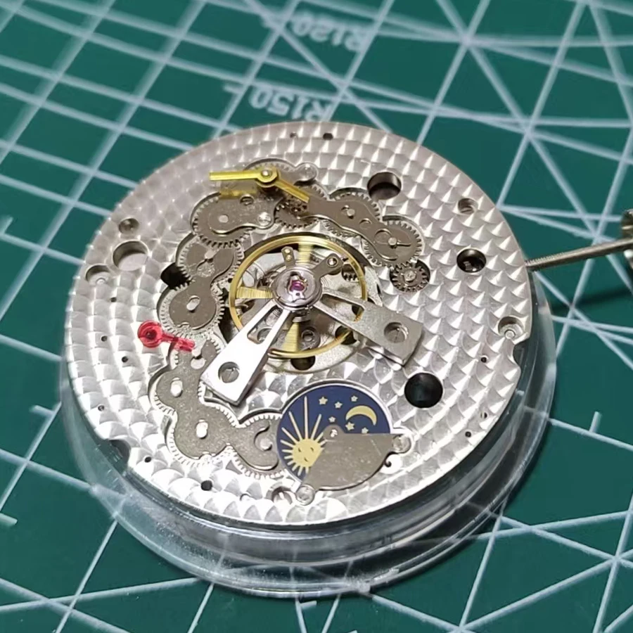 Mid Balance wheel sun and moon Fully automatic mechanical movement for watch maker DIY