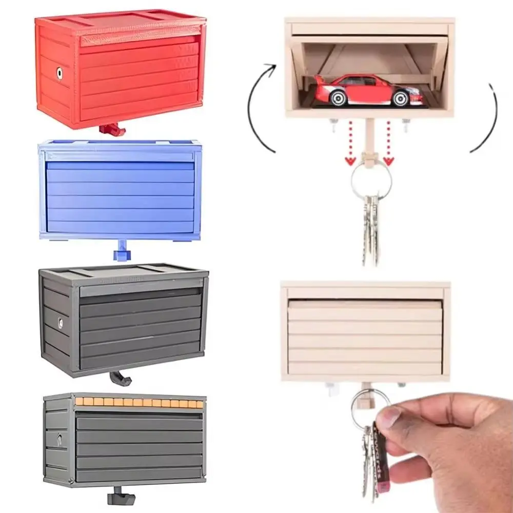 

Дизайн открытой гаражной двери, современный держатель для ключей, настенное крепление, декоративный автомобильный держатель для ключей в гараже, простая установка, зарубежный орнамент