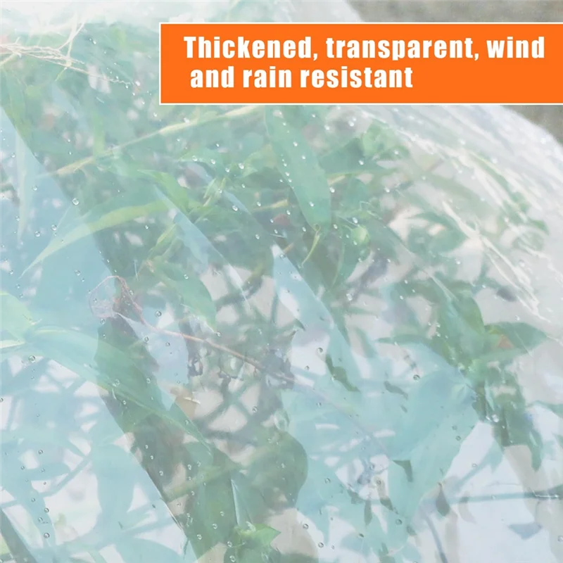 

N11R 6.6X13 FT Clear Waterproof Tarps Heavy Duty Outdoor Garden Rainproof Covering,Clear Vinyl Tarp With Grommets