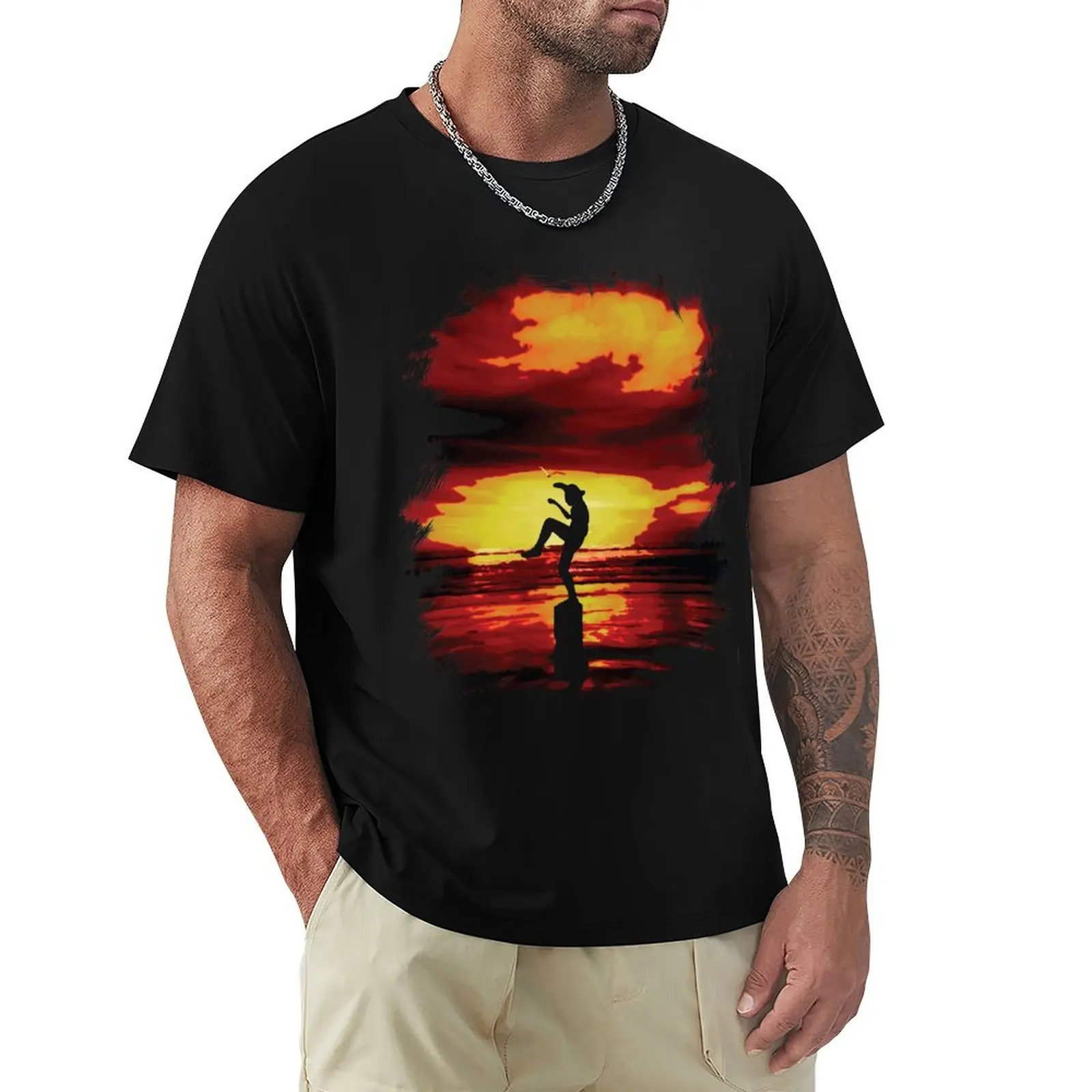 The Crane Kick Karate Kid T-Shirt Work Wear Lightweight Tee
