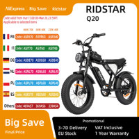 Ridstar Q20 Mini Electric Bike, 1000W Motor, 48V 15AH Battery, 20*4.0 inch Fat Tires Ebike, 40km/h Max Speed,Disc Brakes