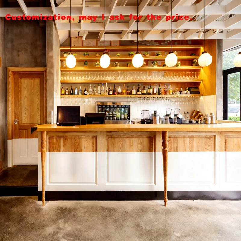 custom.Factory Customized Industrial Minimalist Design Theme LED Lighting Waterproof Cocktail Bar Display Shelves and Cabinets I
