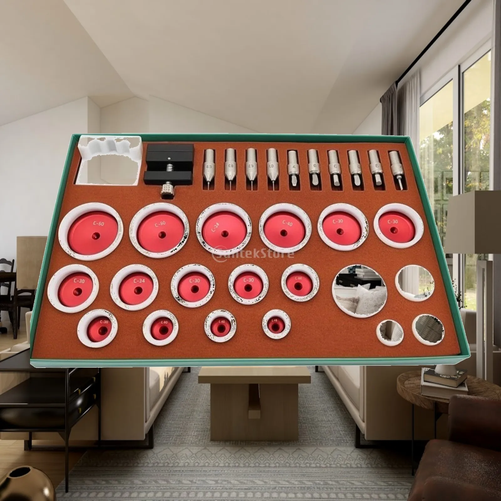 Watch Press with 31-Piece Die Set Sturdy for Watchmakers, Hobbyists