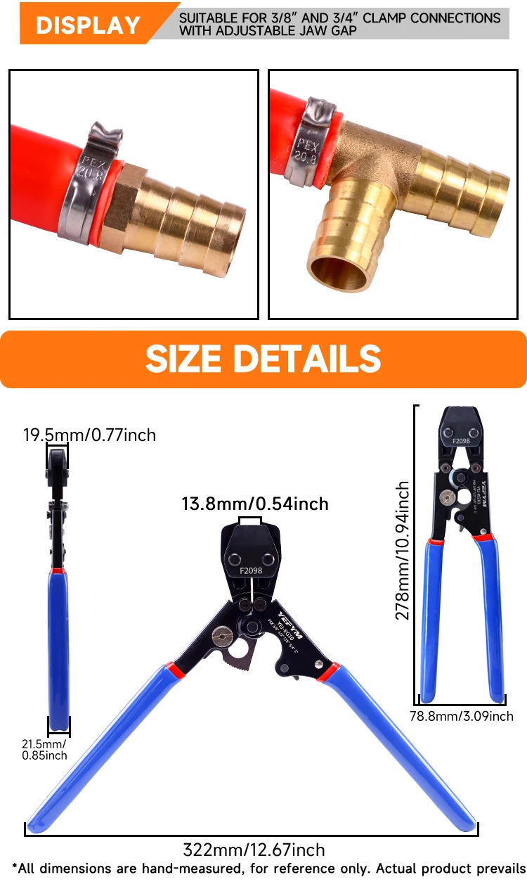 Automotive Ratsche CV Joint Clamp Zange YEJ-KG10 Luft/Wasser Schlauch Befestigungs Zange Edelstahl Klemmen Crimpen/Nutcracker Zange – Detail 5