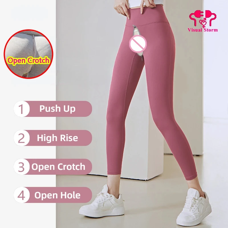 Leggings push-up à entrejambe ouvert pour femmes, taille haute, pantalon chaud sportif, salle de sport, fitness, évider, mode, grill 7.0, sexy, wlwear