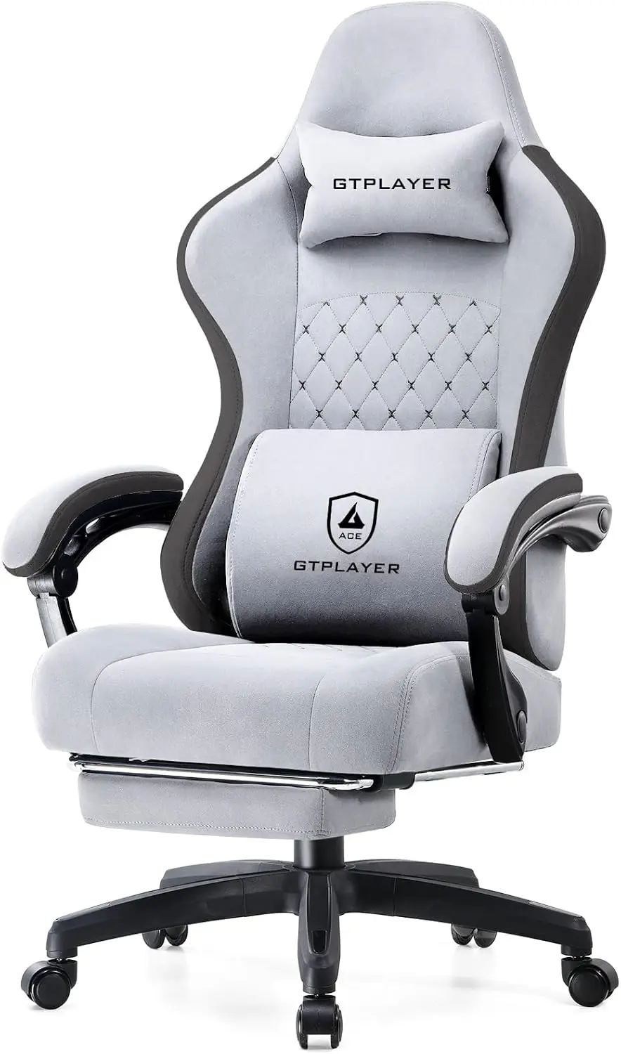 

Gaming Chair, Computer Office Chair With Pocket Spring Cushion, Linkage Armrests And Footrest, High Ba Ergonomic Computer Chair