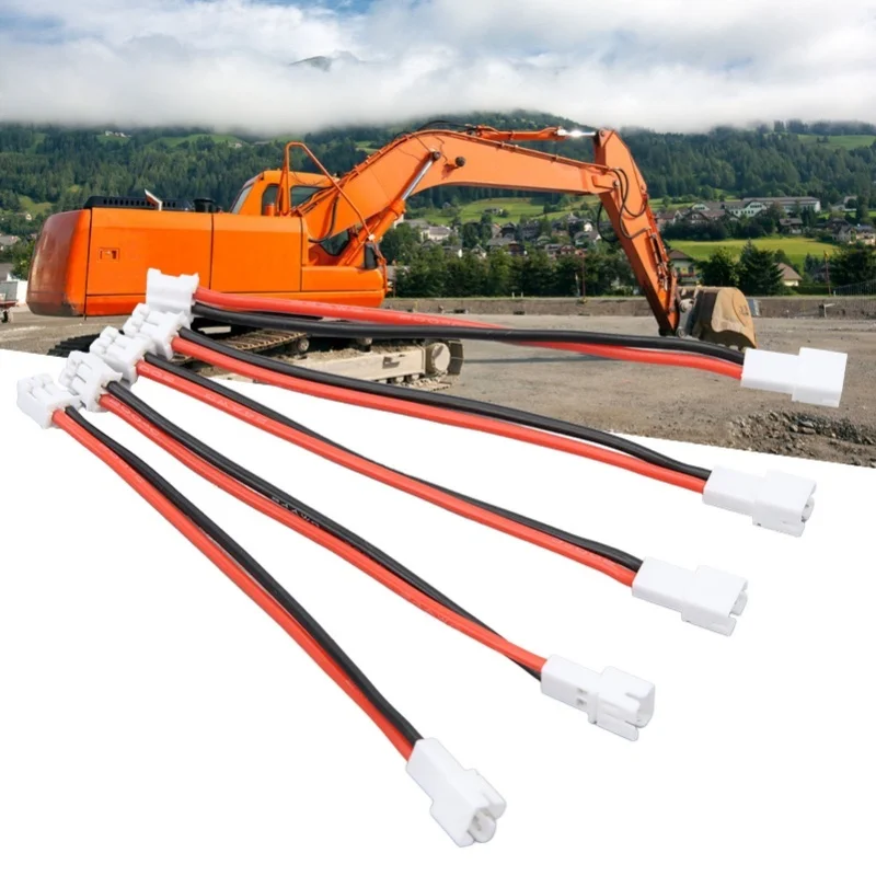 5개 PH2.0 2P 수컷에서 PH2.0 2P 암컷 케이블로 변환, PH2.0 2P 배터리 어댑터 케이블, Axial SCX24 1/24 RC 크롤러용 3.6인치