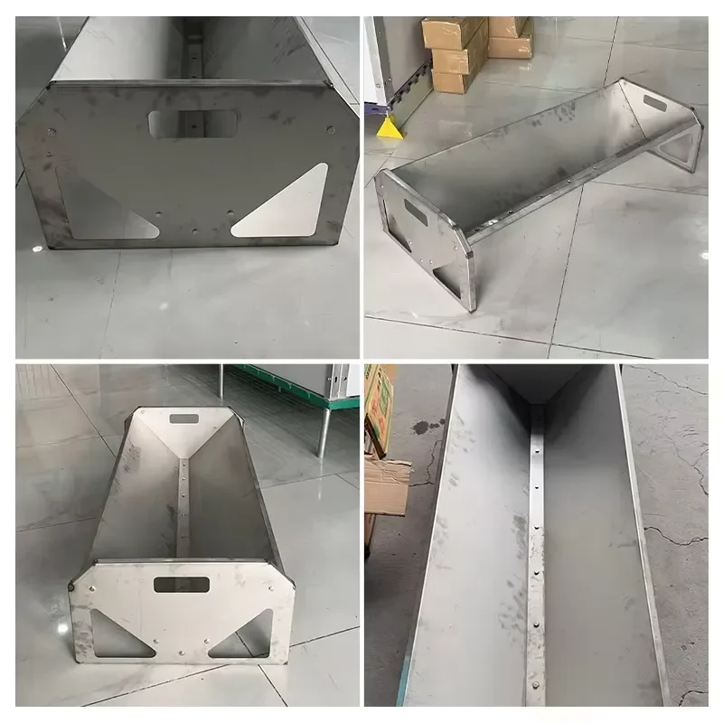 New Livestock Feeding Pan Feeder Easy to Assemble & Operate Wide Use Heavy-Duty Stainless Steel for Sheep and Cattle