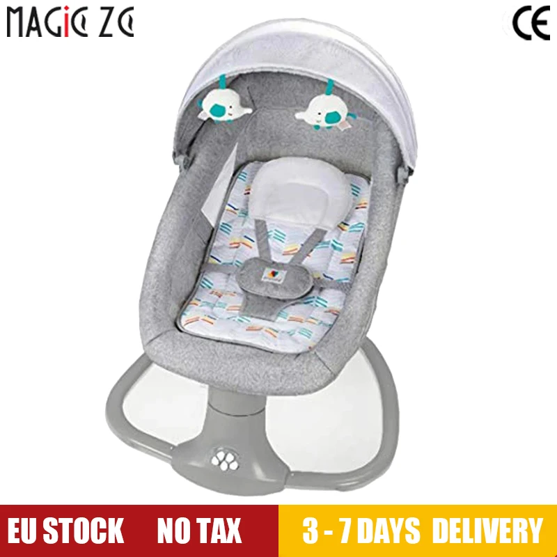 Electric Baby Cradles with Bluetooth, Music 0-6 year Chair for Newborns and Toddlers Mosquito Net Light Baby Crib for Infant