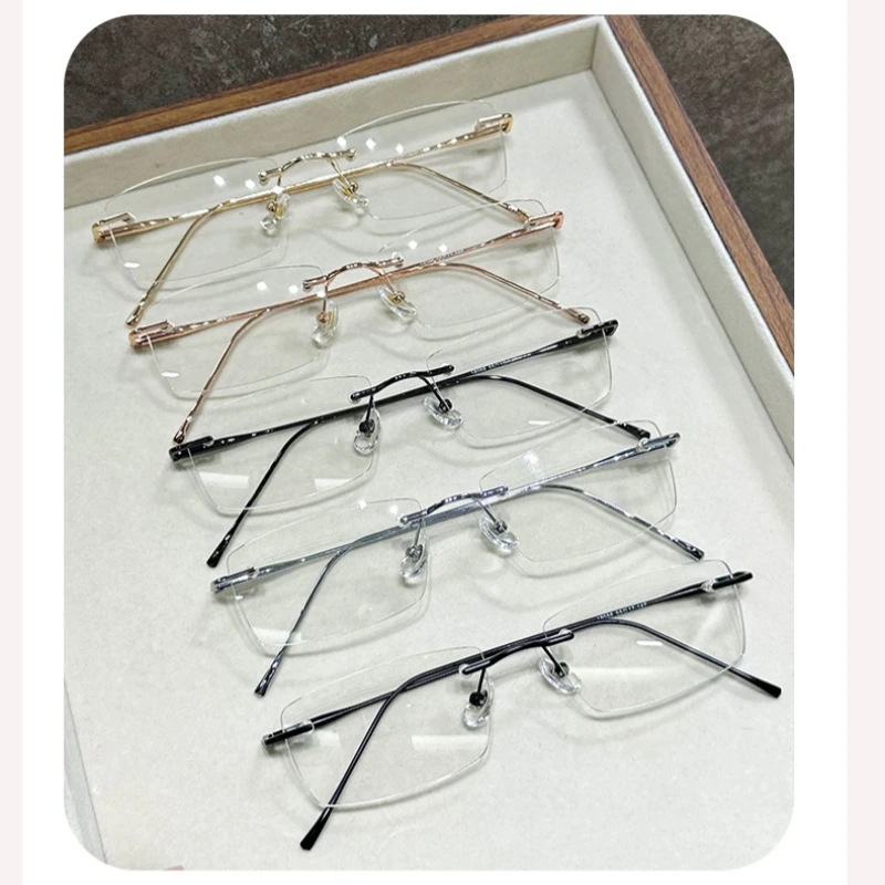 VAMAX Gafas sin marco de moda para miopía de mujer