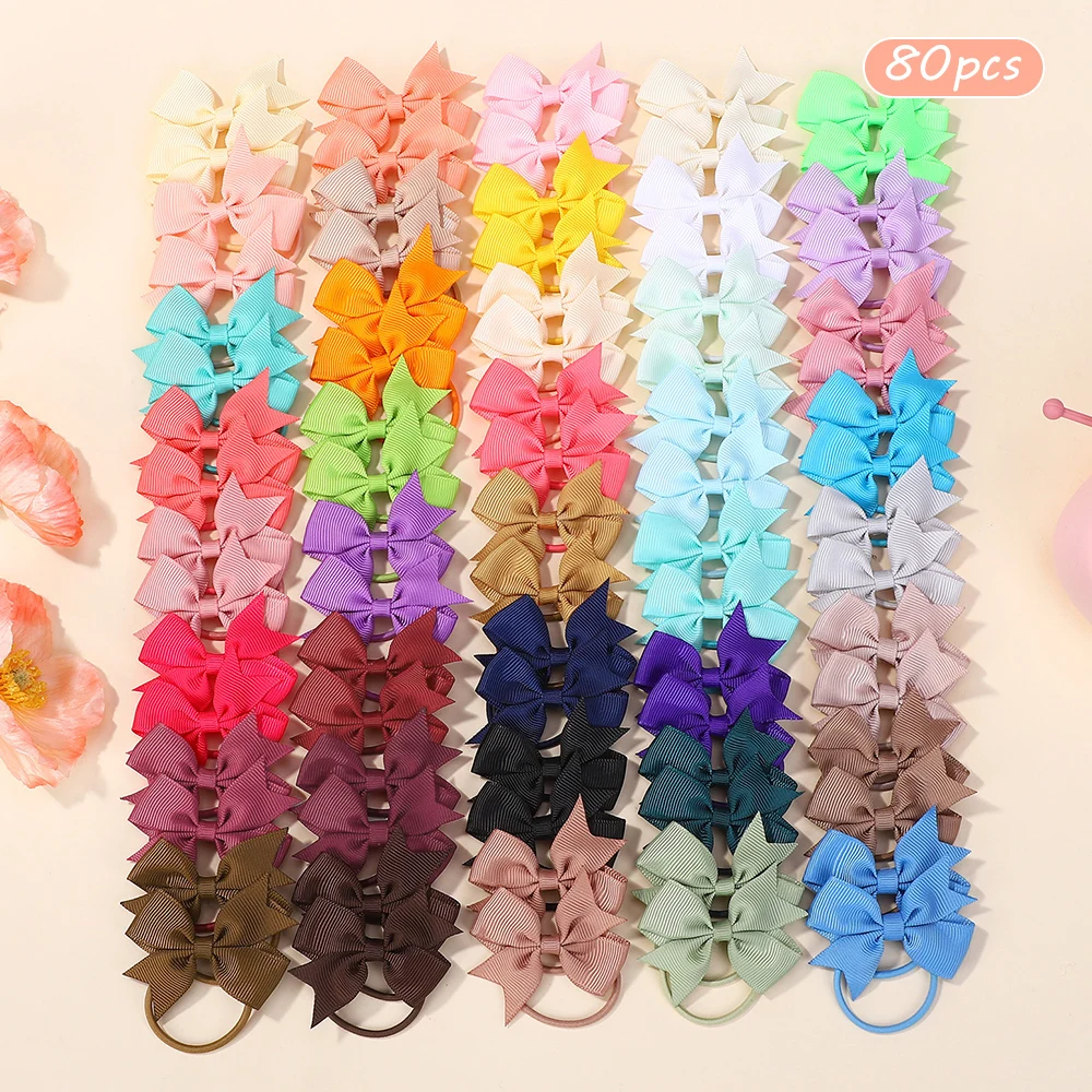 40/80 個 2.36 インチかわいいちょう結びヘアバンド - Ribbon Bow Gift のレビューと価格