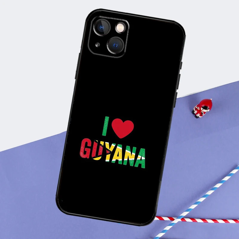 Guyana Flag Phone Case For iPhone 16 15 11 12 13 14 Pro Max Mini XS XR X 7 8 Plus Soft TPU Cover