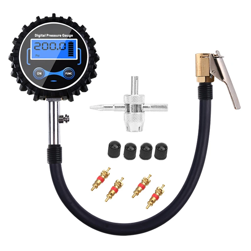 3-200PSI Digital Tire Tire Pressure Gauge LCD Pressure Gauge To Quickly Measure The Pressure Of Car Tires