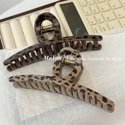 Large Leopard Acrylic Hair Claw Clips Women Barrette Clamp Ponytail Crab Girls Hair Hairpin Hair Styling Accessories Headdress