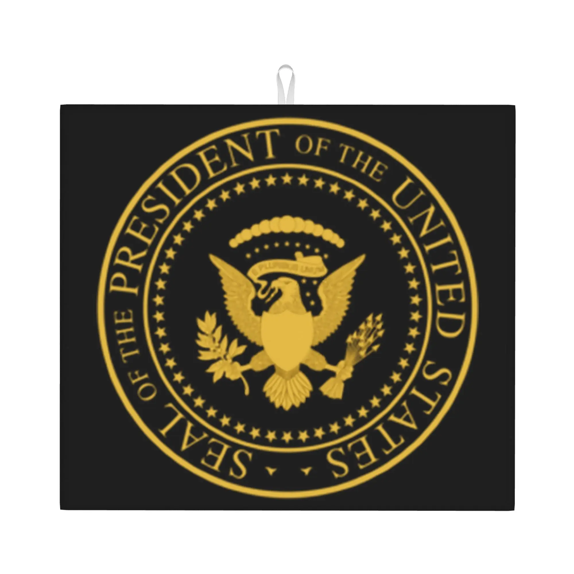 Drying Mat For Kitchen Usa President Seal Flag Coat Of Arms Barware Tableware Oil Proof Washable Kitchen Sink Drying Pad