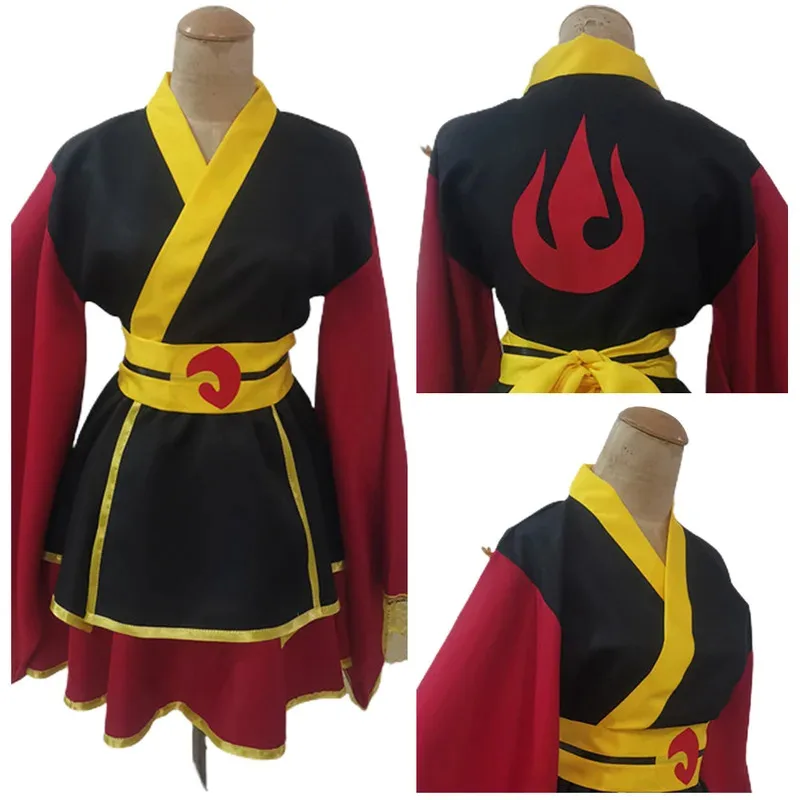 Avatar: o último mestre do ar zuko cosplay traje feminino meninas lolita dres roupas halloween carnaval terno sk;m1