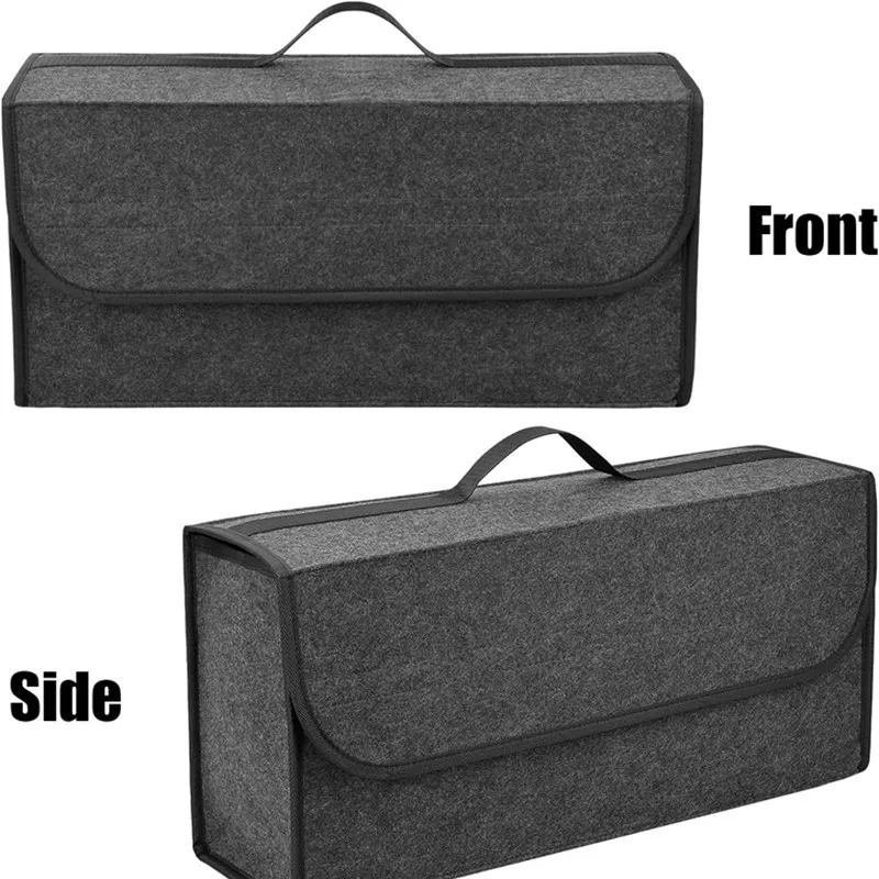 Anti Slip Compartment Boot Storage Organizer Tools Car Storage Bag Car Trunk Organizer Soft Felt Storage Box Car Accessories New