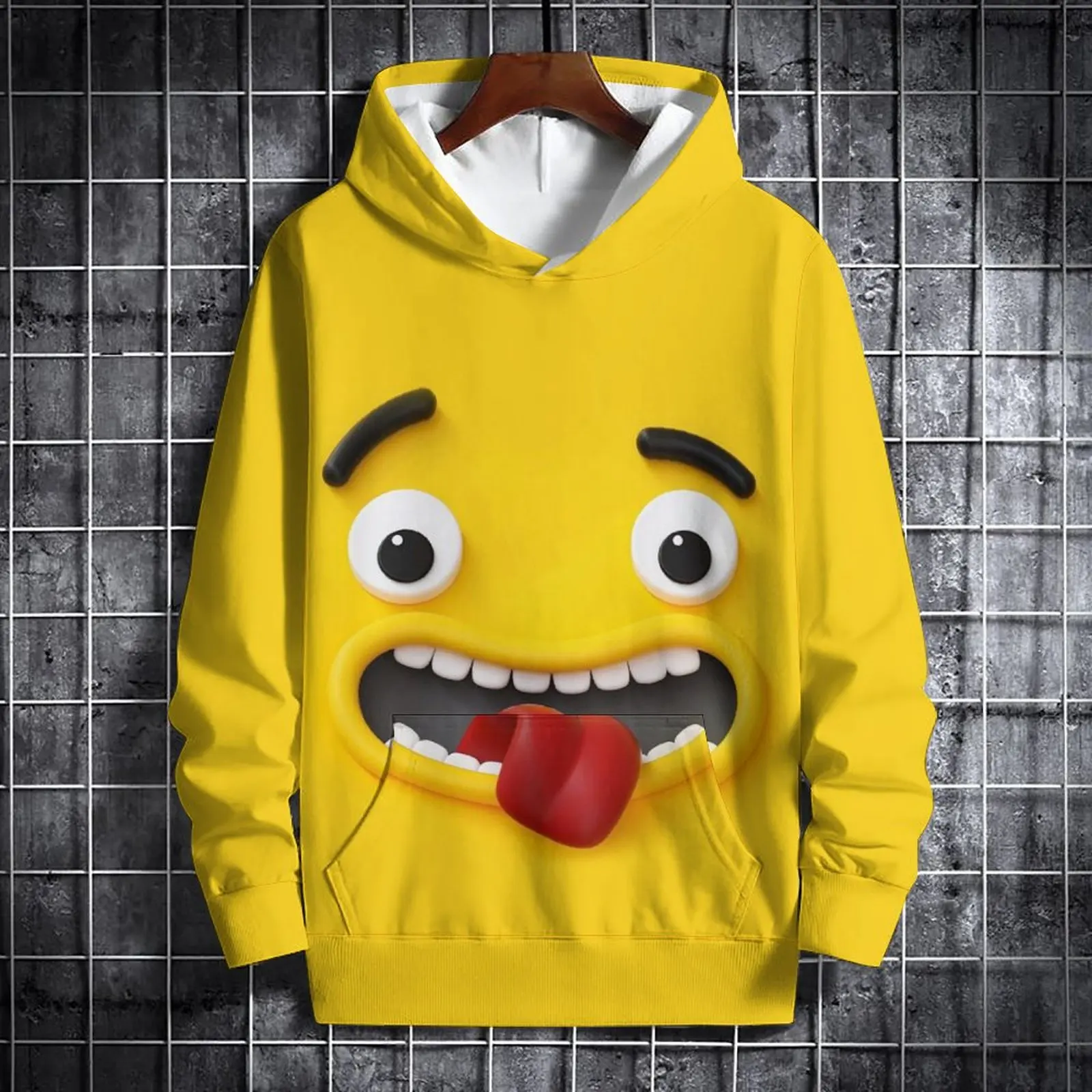 Spoof Yellow Man Burst Creative 3D Digital Printing Hoodie Men Women Fashion Sweatshirt Hoodie Casual Harajuku Streetwear Hoodie