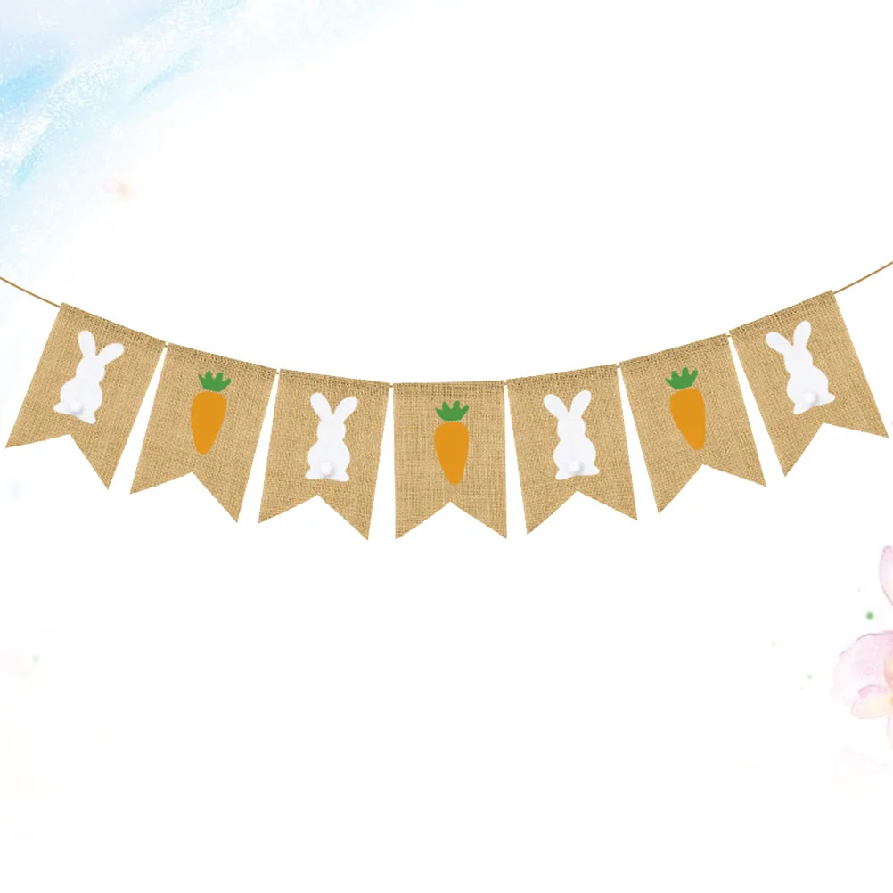 

Baby Shower Banner Easter Decorations Garland Party Bunting Linen for Swallowtail