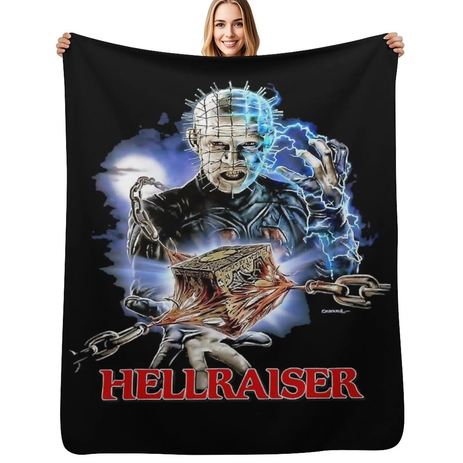 

Hellraiser - Pinhead funny Throw Blanket Luxurious Soft Fuzzy Blanket for Sofa Bed
