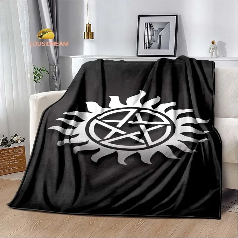 Fantasy S-Supernatural Flannel Soft Warm Blanket Retro Blanket Bed Bedroom Living Room Sofa Travel Picnic Blanket Birthday Gift