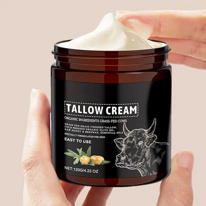 

120g Beef Tallow And Honey Balm Moisturizing Body Lotion Beef Neck Balm Grass Fed Tallow Wild Honey Whipped Moisturizer