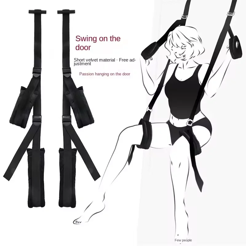 أرجوحة جنسية فوق الباب مع مقعد ناعم وسادة الساق ، وسادة معلقة للكبار ، حزام الساق المنقسم ، ألعاب جنسية للأزواج