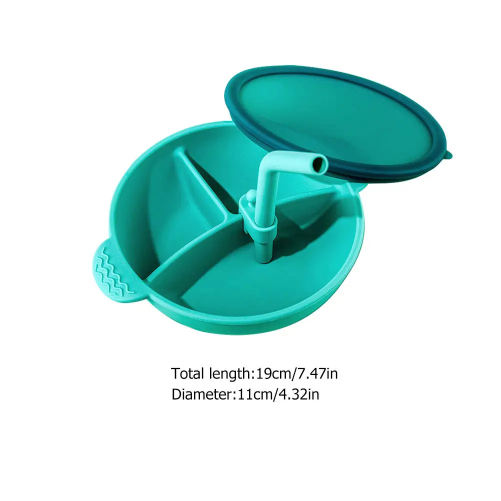 1 مجموعة الطفل القش الأكل التدريب السلطانية متعددة الشبكة تصميم المزدوج مقبض الرضع الغذاء أدوات المائدة آمنة عدم الانزلاق شفط الطفل السلطانية