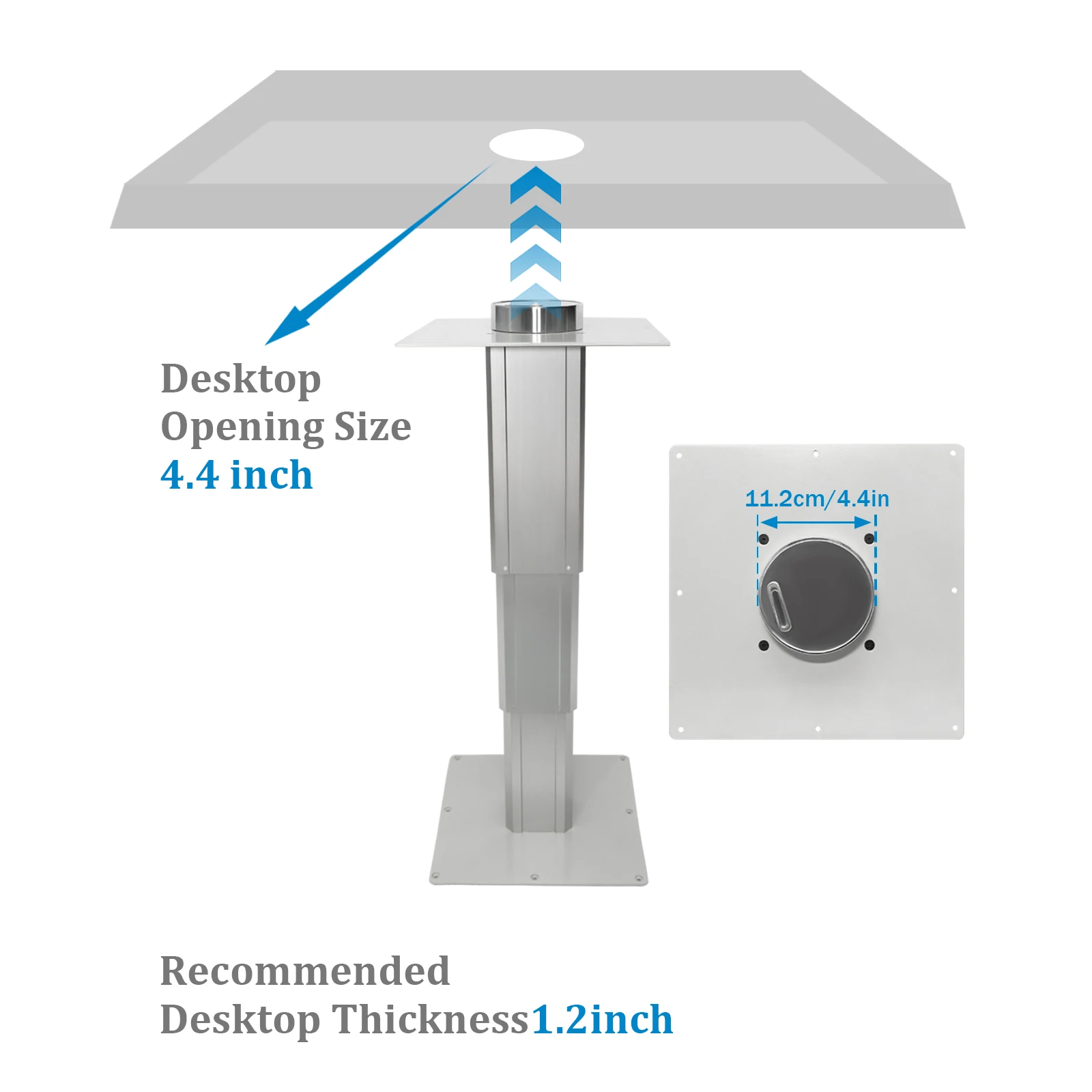 أرجل طاولة RV من الألومنيوم قابلة للتعديل مع إطار قاعدة نطاق ارتفاع 11–31 بوصة للمركبات الترفيهية والقوارب واليخوت وأثاث التاتامي
