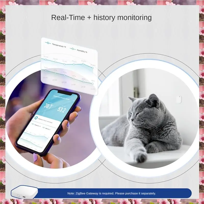 2025 Graffiti Zigbee Smart Home Probe App Remote Control Temperature And Humidity Smart Security Sensor Durable Easy To Use,Graf