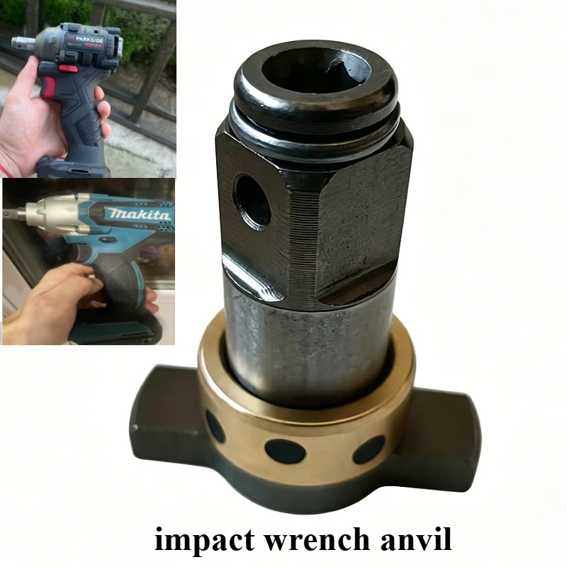 Eje de muela de 1/2 pulgada con manguito de rodamiento, piezas eléctricas para destornillador Worx Parkside WU268 278 279 y muela de llave de impacto B3 C3