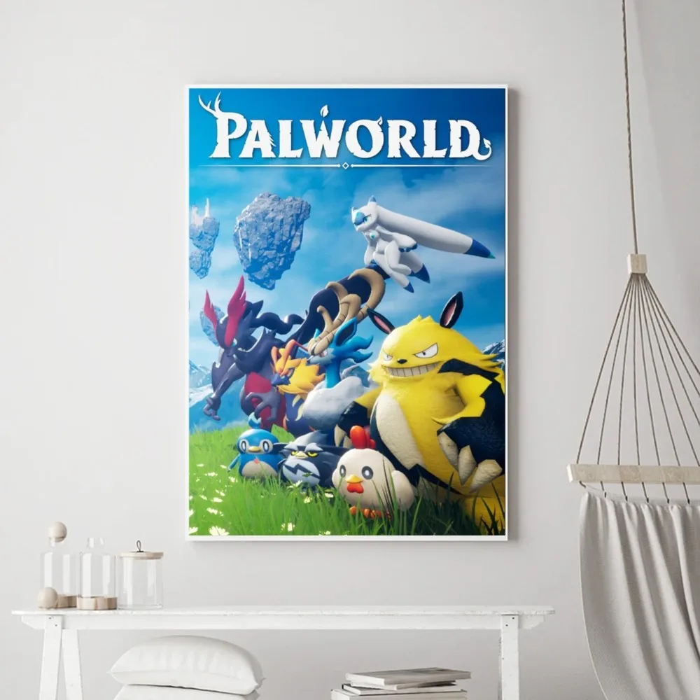 Game P-Palworld Poster Prints Poster Wall Painting Bedroom Living Room Wall Bar Restaurant Sticker Small