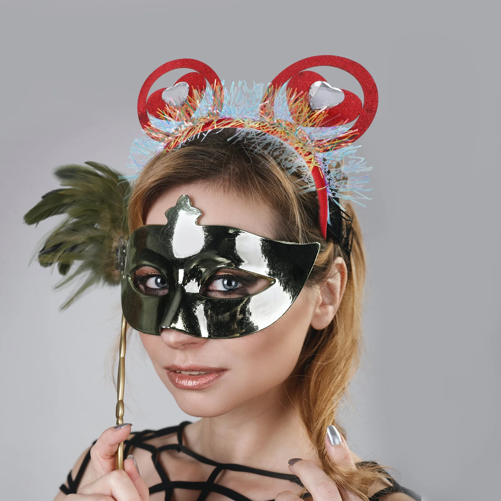 

Shape Headband Valentine's Day Love Heart Hair Hoop Adult Party Costume Accessory Delicate Headpiece Festival Decor