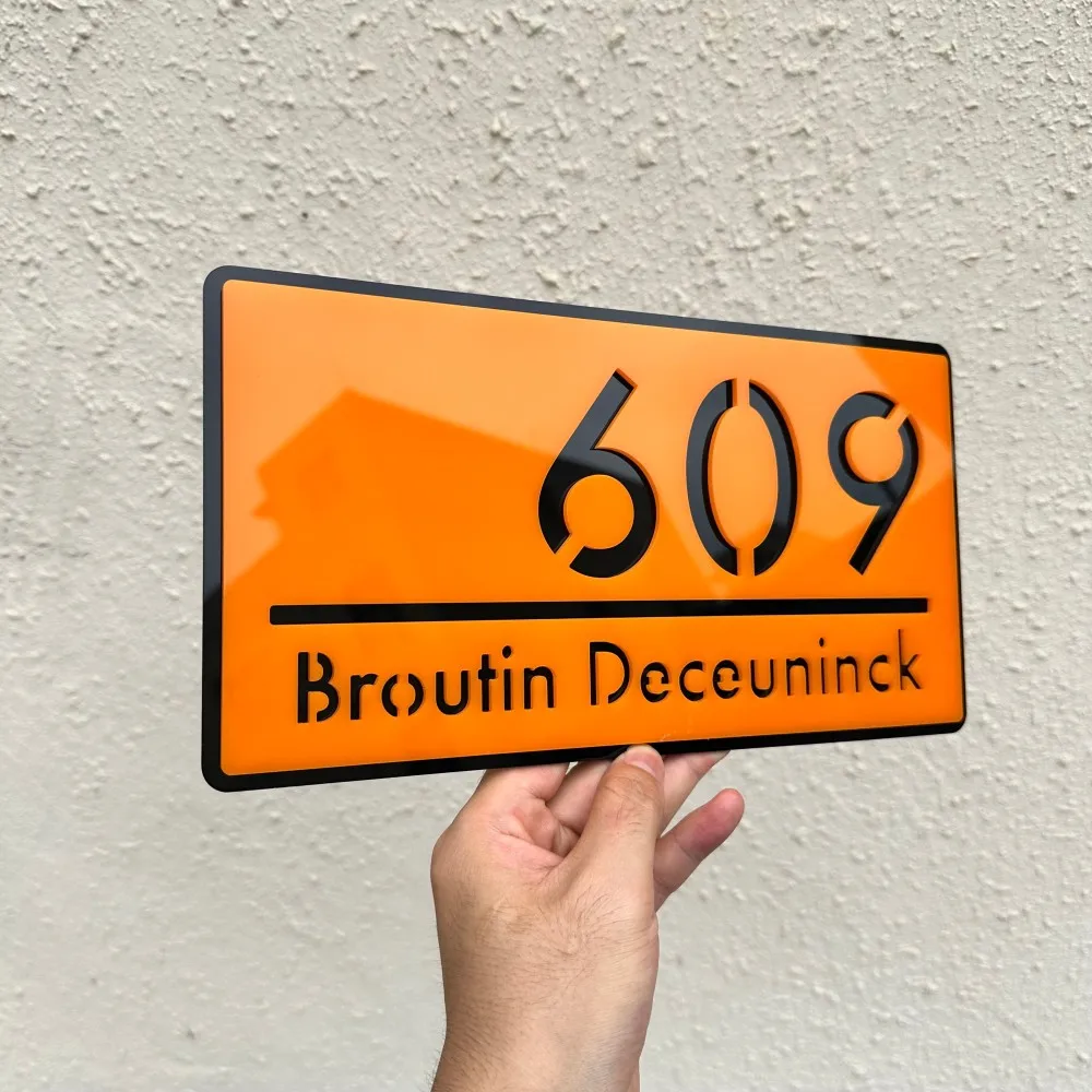 

Custom House Number Plate Personalized 3D Acrylic Exterior Door Sign Cutting Plate Residential Street Number Plate Dropshipping