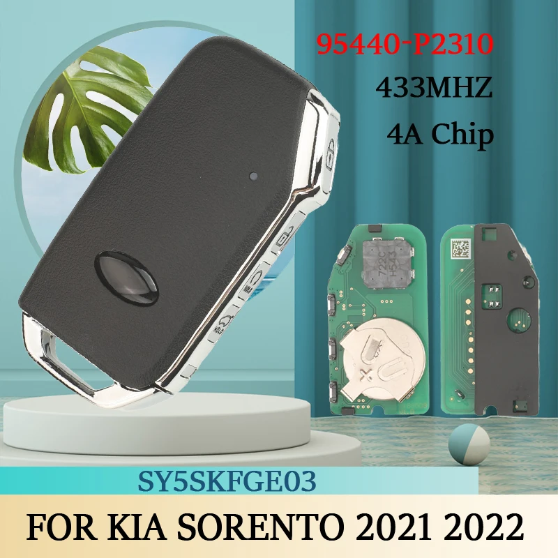 

Jingyuqin 95440-P2310 4 кнопки 433 МГц 4A чип для Kia Sorento 2021 2022 умный автомобильный ключ внедорожник без ключа брелок управления SY5SKFGE03