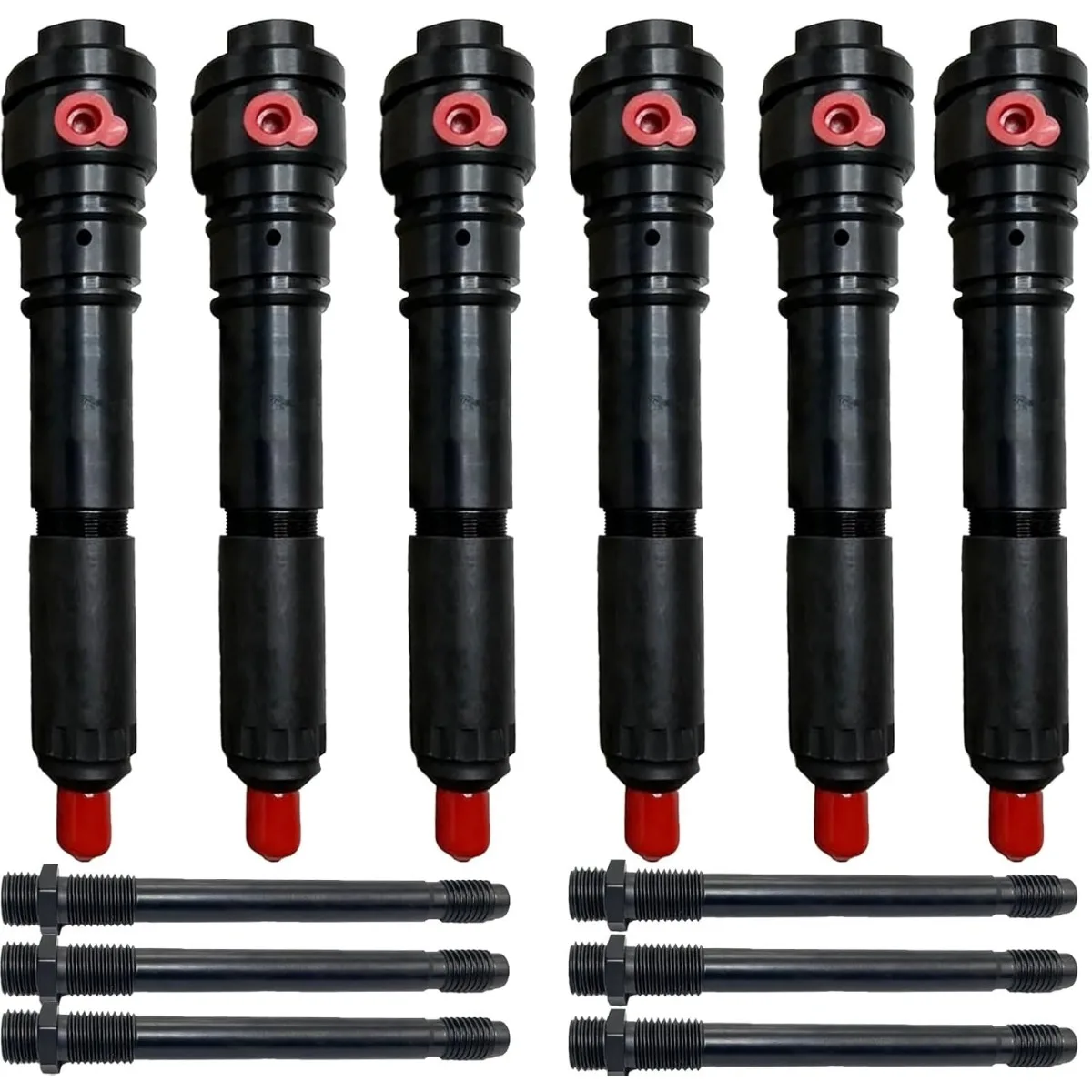 6-pcs Fuel Injectors 6211-12-3600 6211123600 105025-2290 105111-4890 For Komatsu Engine SA6D140-2 SA6D140E-2D