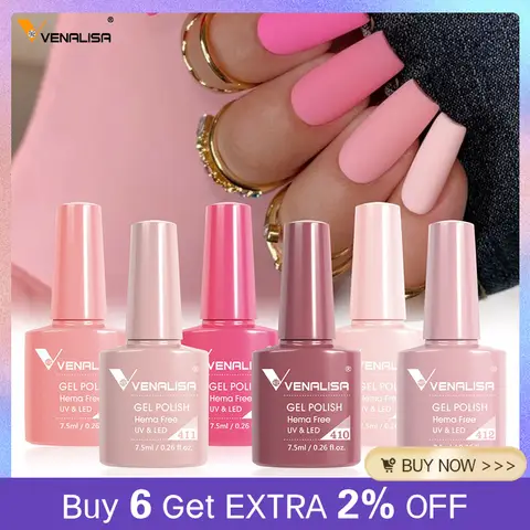 Venalisa VIP4 Esmalte de uñas en Gel, 7,5 ml, recién llegado, barniz de Gel LED UV, cobertura completa, súper textura, magnífico manicura de uñas