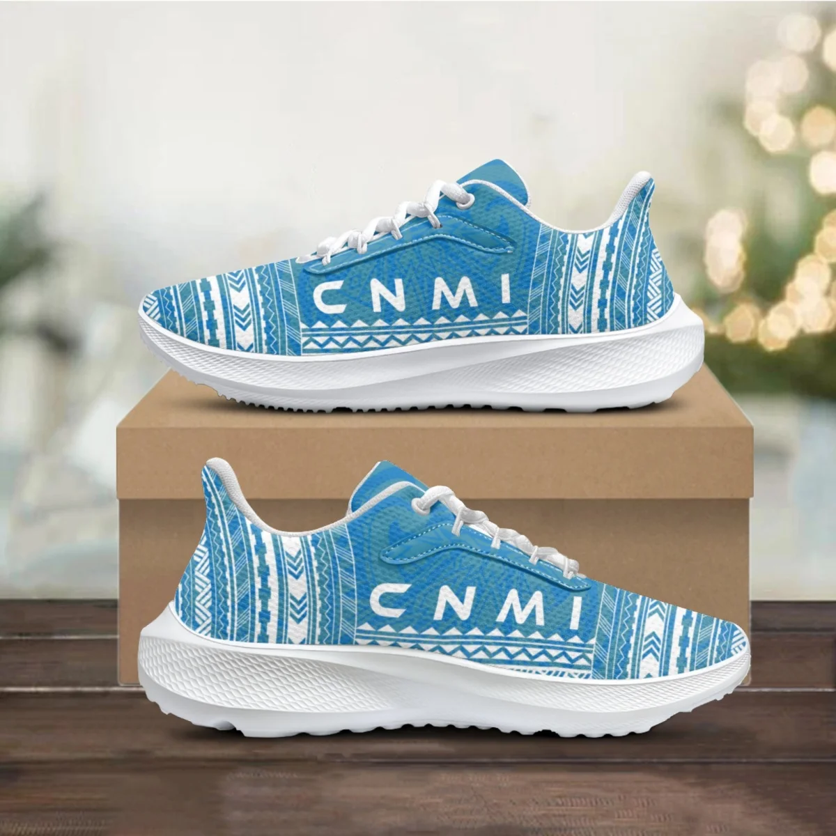 CNMI Polynesian Chief Tattoo Blue Version Women Casual Sneakers Hot Northern Mariana Islands Running Shoes Lace-up Sports Shoes