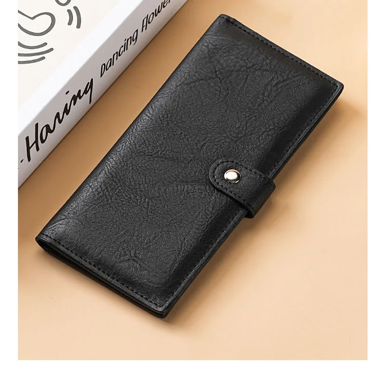 Women's Wallet, Retro Double Zipper Large Capacity Credit Card Holder, Fashion Simple Tri-fold Long Clutch Bag