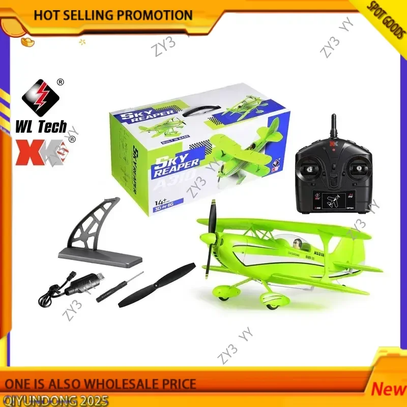 

Радиоуправляемая модель самолета A310 времен Второй мировой войны, из бука, с двойными крыльями, высокодетализированная, с бесщеточным двигателем, 3D/6G гироскопом, на пульте управления