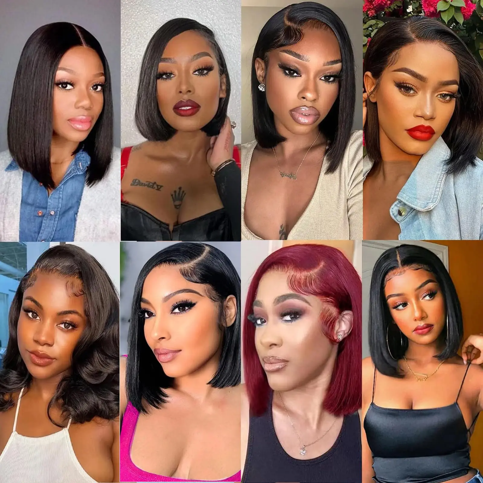 Straight 5x5 Closure Bob Wigs 13x6 HD Lace Frontal Wig Human Hair for Women Choice Short Glueless Wig Human Hair Ready to Wear