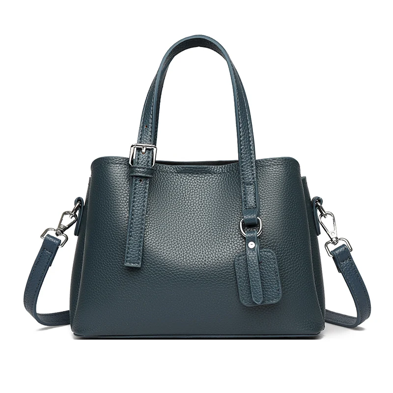 

2025 New Genuine Leather Women's Shoulder Bag Simple Cowhide ladies handbag Satchel bag female Commuter Shopping Daily Bag