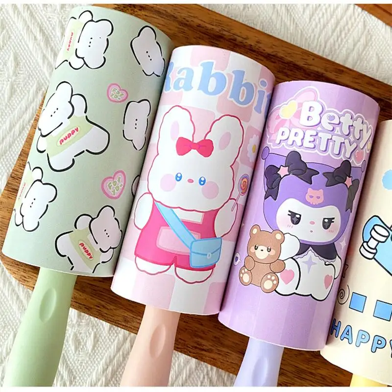 Sanrio Kuromi Lint Roller Miniso Anime Cartoon Cute Household Items Kawaii Dust Elimination Article Fashion Holiday Gifts