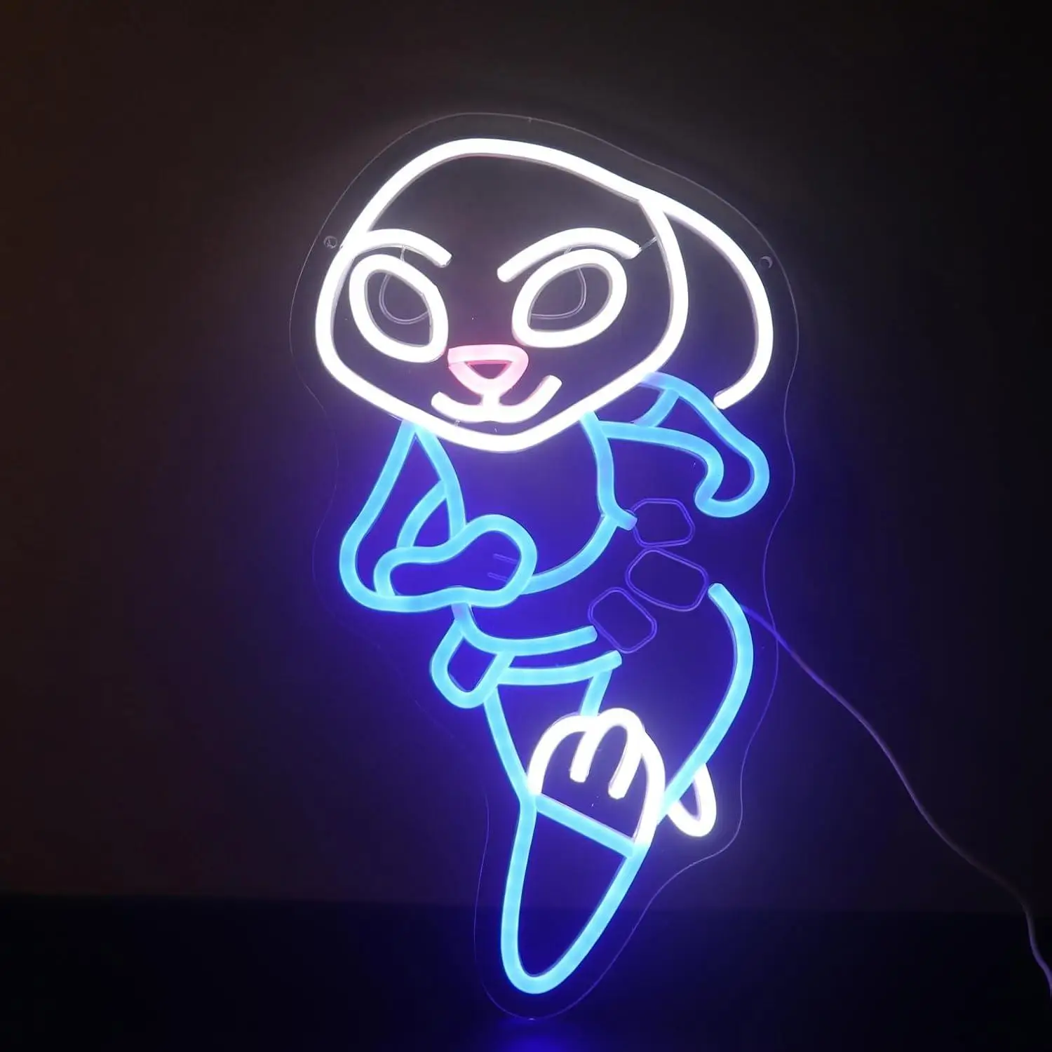 

Running Rabbit Neon Sign Anime Dimmable LED Neon Lights for Kids Room Playroom Game Room Dorm Comic Fan Decor Gifts for Kids