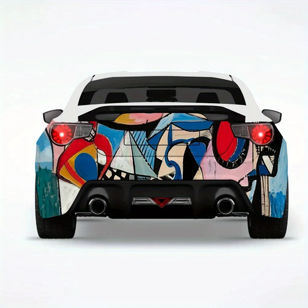 

Cubism Figure Art Car StickerVinyl Decal for Car Rear, Waterproof Self-Adhesive Vinyl Stickers for Vehicle Tail & Bumper, Decora
